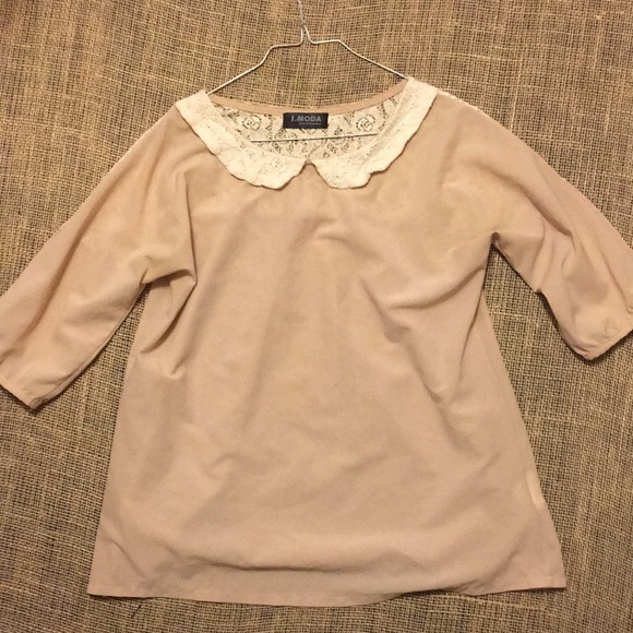 Cream and White Blouse with Lace Details - Picture 2 of 4